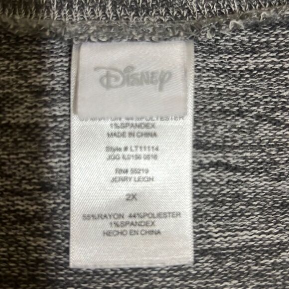 Disney Micky Mouse top batwing graphics gray black red short sleeve 2X - Picture 6 of 7